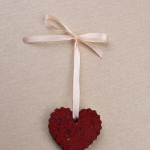 ნაძვის ხის სათამაშო, გული - "BO EPOXY • ბო ეპოქსი"