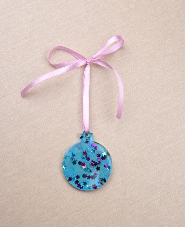 ნაძვის ხის სათამაშო, მრგვალი - "BO EPOXY • ბო ეპოქსი"