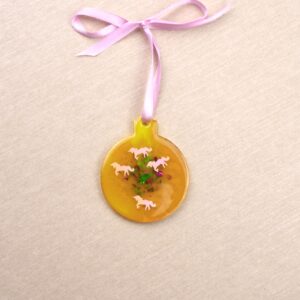 ნაძვის ხის სათამაშო, მრგვალი - "BO EPOXY • ბო ეპოქსი"