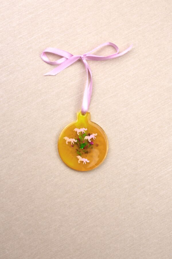 ნაძვის ხის სათამაშო, მრგვალი - "BO EPOXY • ბო ეპოქსი"