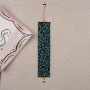 სამაჯური მწვანე და ლურჯი დეტალებით - "Marblue • მარბლუ"