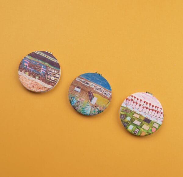 სარკე, მრგვალი - “მზე და მთვარე • Mze da Mtvare”