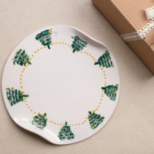 კერამიკის საგოზინაყე თეფში, ახალი წელი - "Nari Ceramics • ნარი კერამიქს"