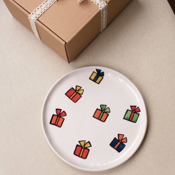 კერამიკის საახალწლო თეფში, საჩუქრები - "Nari Ceramics • ნარი კერამიქს"