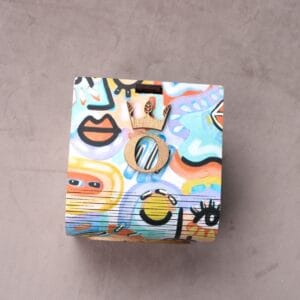 ხის მოხატული ყუთი, ჭრელი - "Otanadze Design • ოთანაძე დიზაინი"