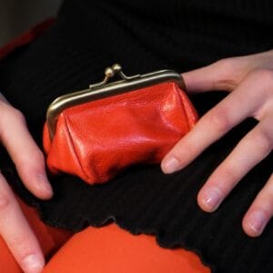 ვინტაჟური საფულე, წითელი - "Improvisation • იმპროვიზაცია"