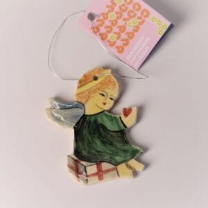 ნაძვის ხის სათამაშო, ანგელოზი გულით - "ბაბალე • Babale"