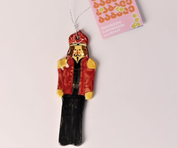 ნაძვის ხის სათამაშო, მაკნატუნა (წითელი) - "ბაბალე • Babale"