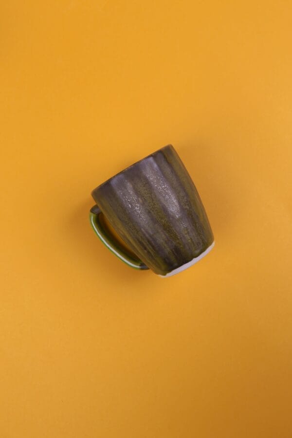 ჩაის/ყავის ჭიქა, მუქი მწვანე - "Nari Ceramics • ნარი კერამიქს"