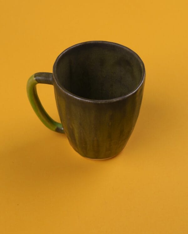 ჩაის/ყავის ჭიქა, მუქი მწვანე - "Nari Ceramics • ნარი კერამიქს"