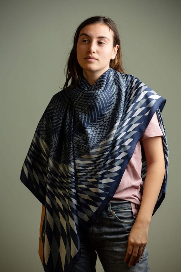 შარფი, ლურჯი (დიდი) - "Saini • საინი"