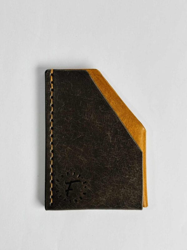 ხელნაკეთი საბარათე, ყავისფერი - "Fofies Leather"