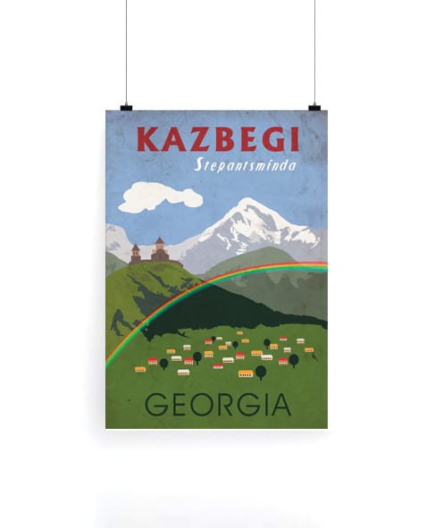 პოსტერი "ყაზბეგი" - "ჯეო პოსტერი • Geo Poster"