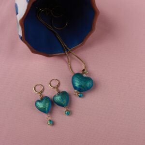 ყელსაბამისა და საყურის ნაკრები - "FARFALLA DE VETRO"