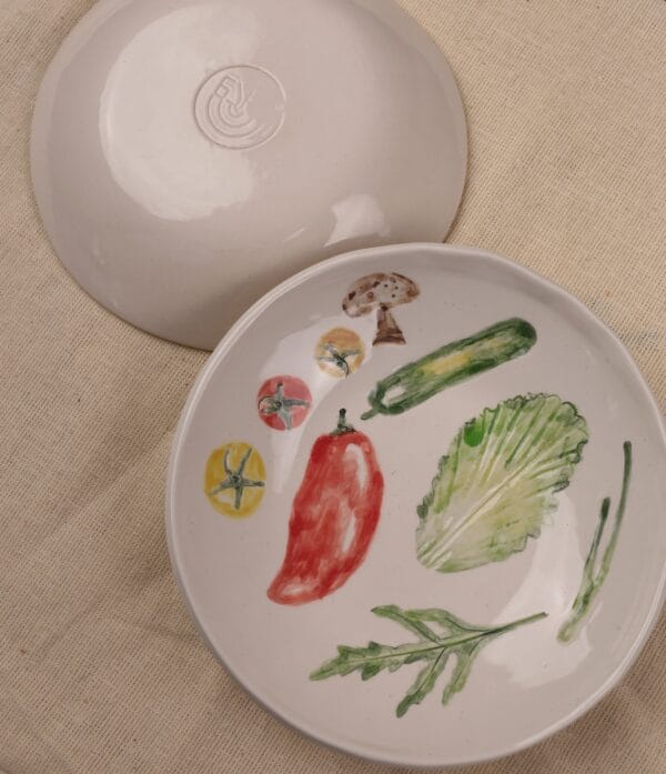 კერამიკის სასალათე ჯამი, ხმელთაშუა ზღვის გემოები - "Nari Ceramics • ნარი კერამიქს"