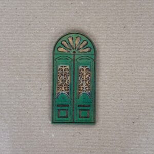 მინიატურული მაგნიტი, კარი (მწვანე) - "ლამპინო • Lampino"