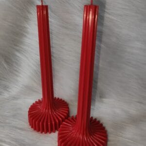 წითელი სანთელი ხაზებით - "Soul Flame • ხელნაკეთი არომატული სანთლები"