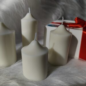 თეთრი სანთლის ოთხეული - "Soul Flame • ხელნაკეთი არომატული სანთლები"