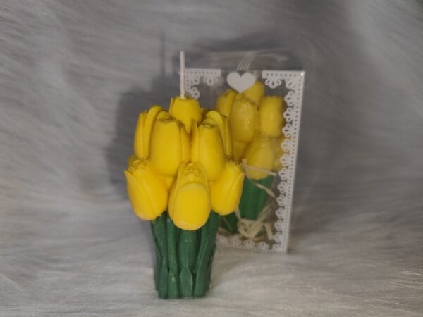 ყვითელი ტიტების თაიგული - "Soul Flame • ხელნაკეთი არომატული სანთლები"