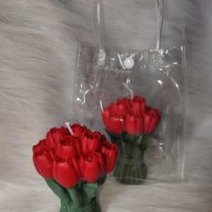 სანთელი, წითელი ტიტების თაიგული - "Soul Flame • ხელნაკეთი არომატული სანთლები"