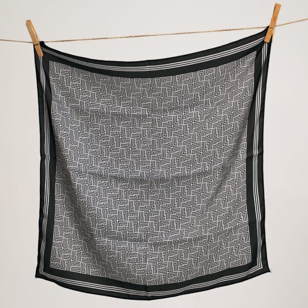 მამაკაცის შარფი, "ლაშარი" (შავი) - "დარი • Dari"