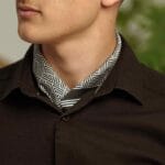 მამაკაცის შარფი, "ლაშარი" (შავი) - "დარი • Dari"