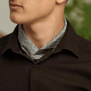 მამაკაცის შარფი, "ლაშარი" (შავი) - "დარი • Dari"