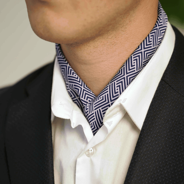 მამაკაცის შარფი, "ლაშარი" (ლურჯი) - "დარი • Dari"