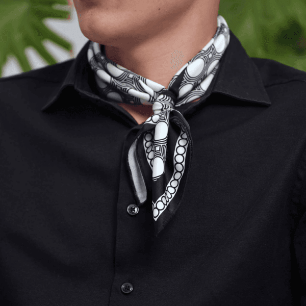 მამაკაცის შარფი, "მარტვილი" (შავი) - "დარი • Dari"