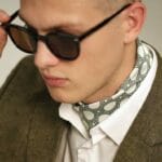 მამაკაცის შარფი, "მარტვილი" (მწვანე) - "დარი • Dari"