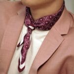 მამაკაცის შარფი, "მთავრული" (ბორდოსფერი) - "დარი • Dari"