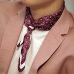 მამაკაცის შარფი, "მთავრული" (ბორდოსფერი) - "დარი • Dari"