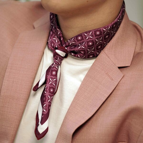 მამაკაცის შარფი, "მთავრული" (ბორდოსფერი) - "დარი • Dari"