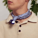 მამაკაცის შარფი, "მთავრული" (თეთრი) - "დარი • Dari"