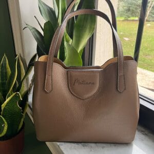 ქალის ჩანთა, თბილი ყავისფერი - "მატიანე • Matiane"