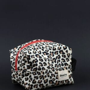 კოსმეტიკის ჩანთა ლეოპარდის პრინტით, პატარა - "Beachy • ბიჩი"