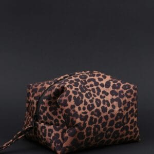 კოსმეტიკის ჩანთა ლეოპარდის პრინტით, პატარა - "Beachy • ბიჩი"