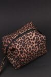 კოსმეტიკის ჩანთა ლეოპარდის პრინტით, დიდი - "Beachy • ბიჩი"