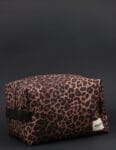 კოსმეტიკის ჩანთა ლეოპარდის პრინტით, დიდი - "Beachy • ბიჩი"