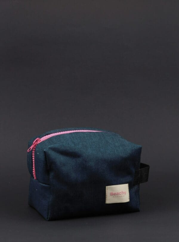 ჯინსის კოსმეტიკის ჩანთა, პატარა - "Beachy • ბიჩი"