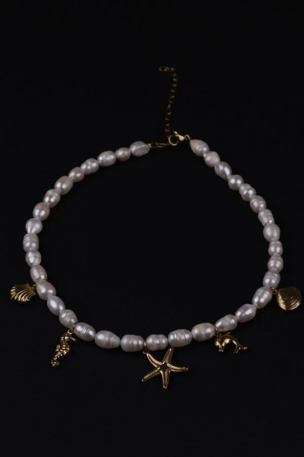 მდინარის მარგალიტის ყელსაბამი - "W • Double You"