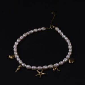 მდინარის მარგალიტის ყელსაბამი - "W • Double You"