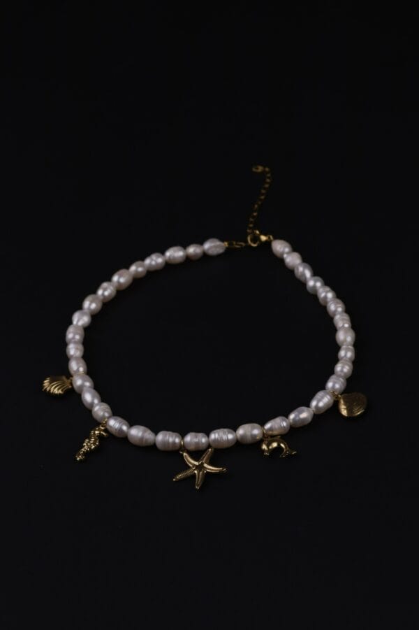 მდინარის მარგალიტის ყელსაბამი - "W • Double You"