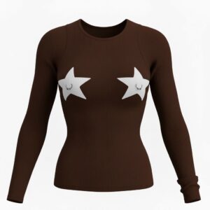 მაისური ვარსკვლავით, ყავისფერი - "კიარა • kiara