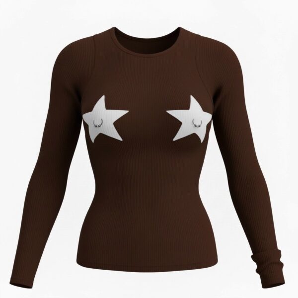 მაისური ვარსკვლავით, ყავისფერი - "კიარა • kiara