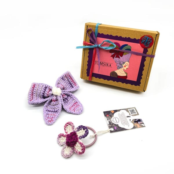 თმის სამაგრების ნაკრები, Petal Duo Lilac – “TOMSIKA • ტომსიკა”