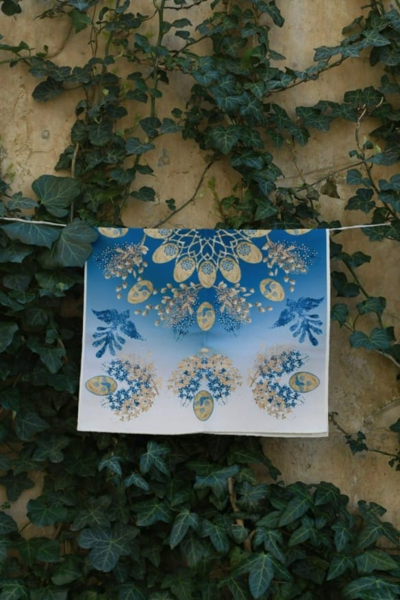 სააღდგომო რანერი, ლურჯი - "Tamari's Scarves • თამარის შარფები"