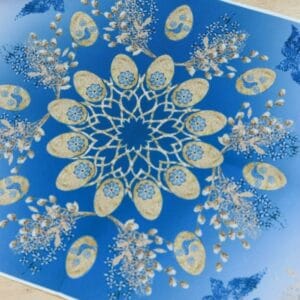 სააღდგომო რანერი, ლურჯი - "Tamari's Scarves • თამარის შარფები"