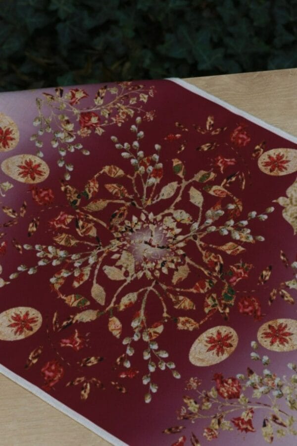 სააღდგომო რანერი, წითელი - "Tamari's Scarves • თამარის შარფები"