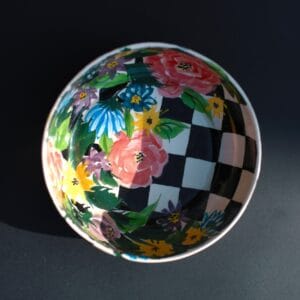 კერამიკის ჯამი ყვავილებით - "Cone Ceramic • ქოუნ კერამიკ"